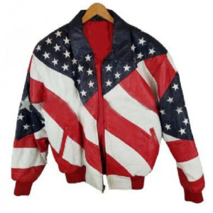Independence Day American Flag Leather Jacket