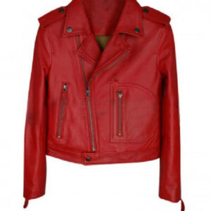 Womens Matte Leather Biker Jacket