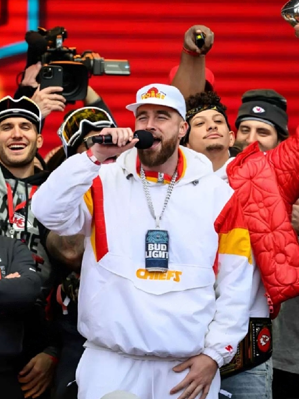 Travis Kelce Super Bowl Parade Hooded Jacket