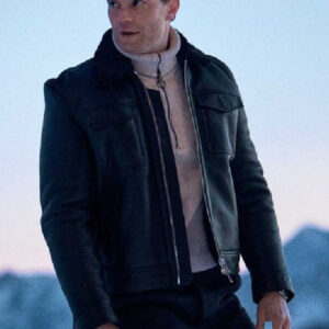 Heart Of Stone 2023 Jamie Dornan Shearling Leather Jacket