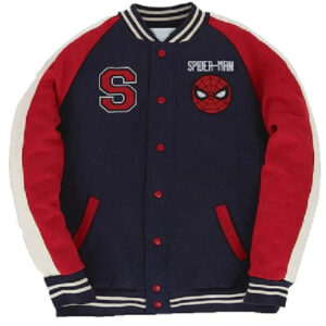 Spiderman Red And Navy Letterman Jacket