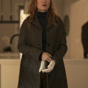 Will Trent 2023 Erika Christensen Checkered Wool Coat