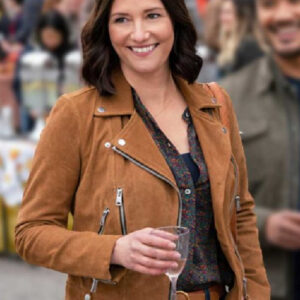 The Way Home 2023 Chyler Leigh Suede Jacket