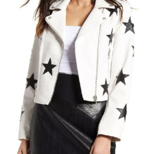 Haley Ferguson The Bachelor Star White Leather Jacket