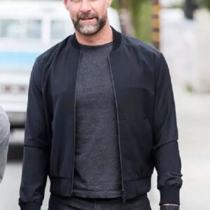 S W A T Jay Harrington Black Bomber Jacket