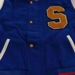 Sonic The Hedgehog Blue And White Bomber Jacket