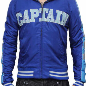 Suicide Squad Captain Boomerang Blue Satin Bomber Jacket