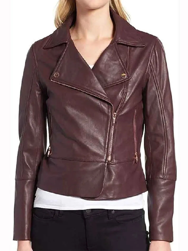 Superman & Lois Stacey Farber Maroon Leather Jacket