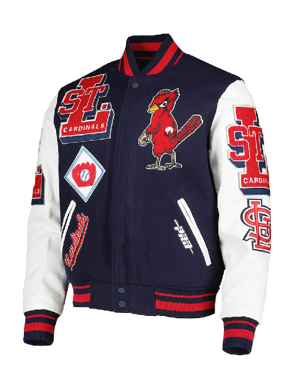 St. Louis Cardinals Navy Mash Up Varsity Jacket