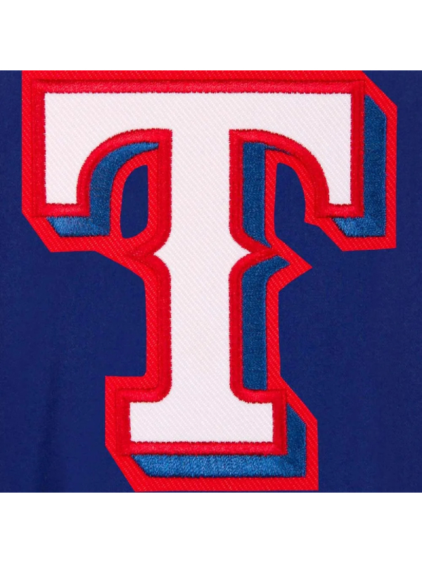 Texas Rangers Accent Varsity Royal Wool Jacket