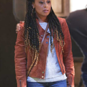 The Company You Keep 2023 Essence Atkins Brown Suede Jacket