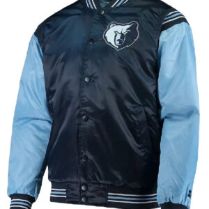 The Enforcer Memphis Grizzlies Navy Light Blue Satin Jacket