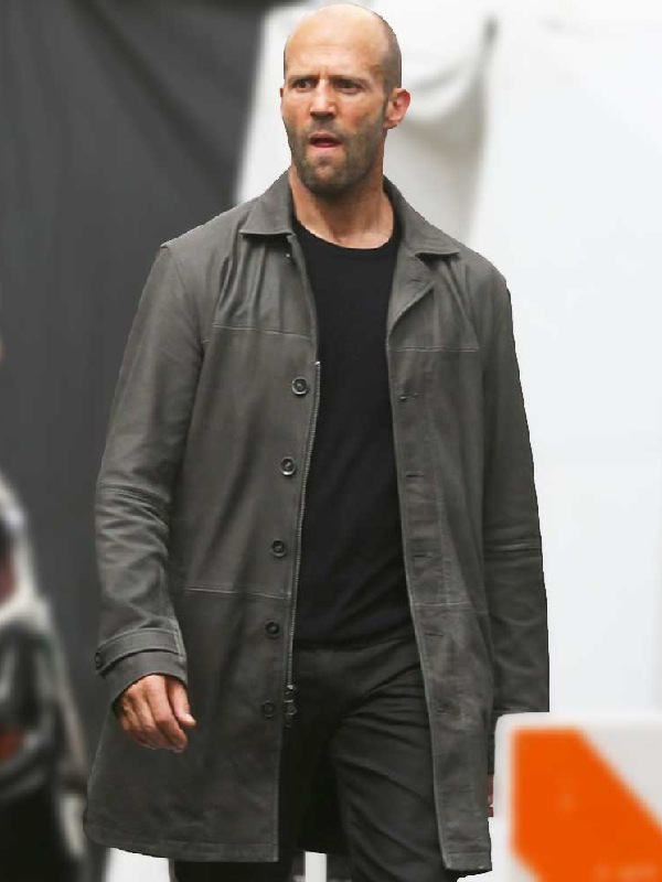 The Fate Of The Furious Deckard Shaw Grey Leather Coat
