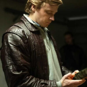 The Gold 2023 Jack Lowden Brown Leather Jacket