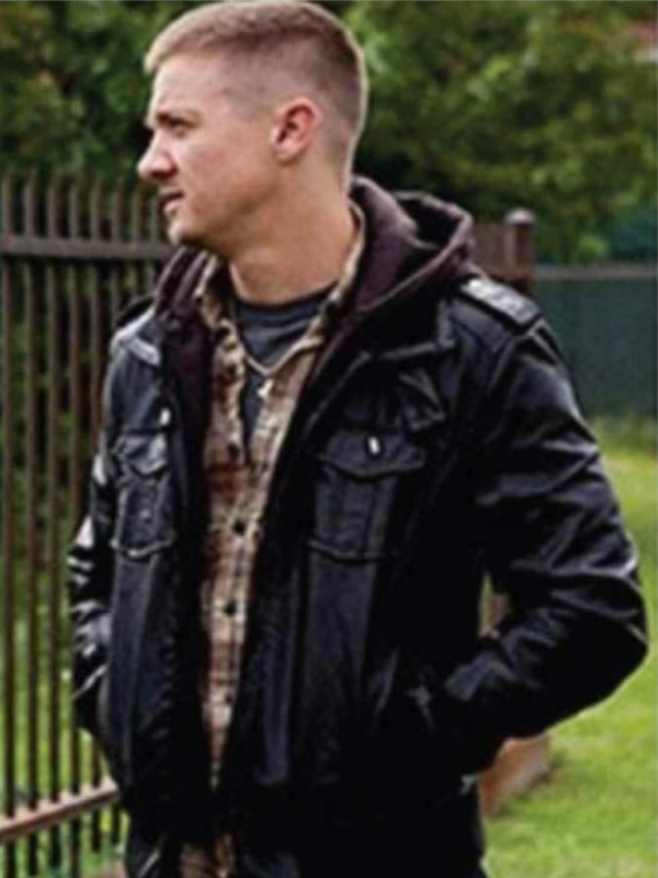 "Jeremy Renner Leather Jacket - The Town Movie. Elevate your urban style!"