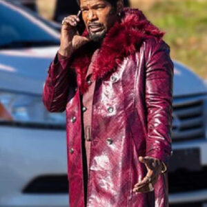 They Cloned Tyrone 2023 Jamie Foxx Leather Fur Coat