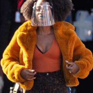 They Cloned Tyrone 2023 Teyonah Parris Faux Fur Jacket