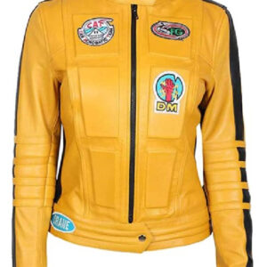 Uma Thurman Kill Bill Yellow Motorcycle Jacket