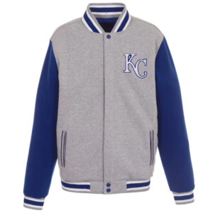 Gray Royal Kansas City Royals Varsity Wool Jacket