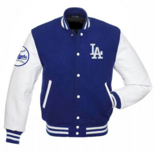 La Dodgers Blue And White Varsity Jacket