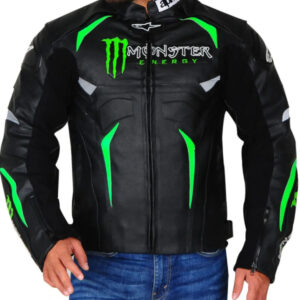 Mens Alpinestars Monster Energy Motorcycle Leather Jacket