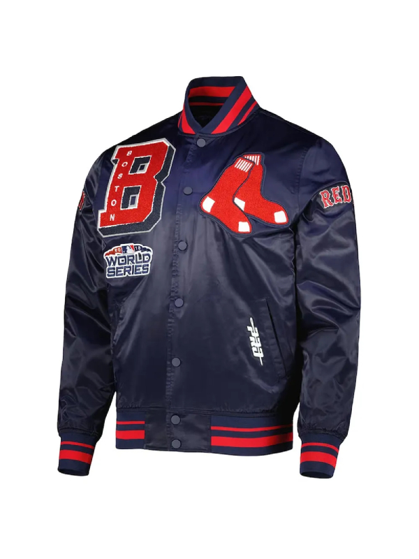 Boston Red Sox Mash Up Navy Satin Jacket