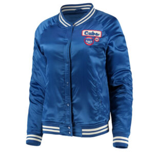 Chicago Cubs New Era Royal Satin Jacket