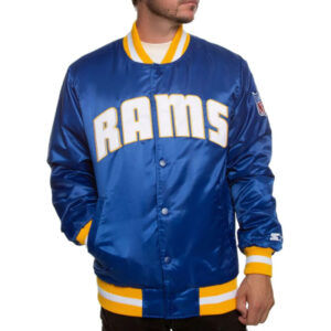 LA Rams Satin Button-Up Jacket