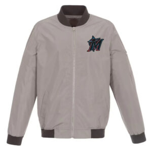 Miami Marlins Bomber Lightweight Nylon Jacket