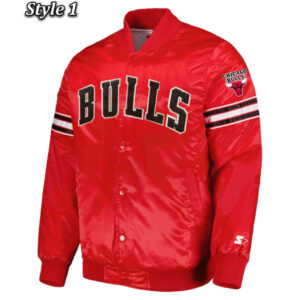 Chicago Bulls Pick & Roll Varsity Satin Jacket