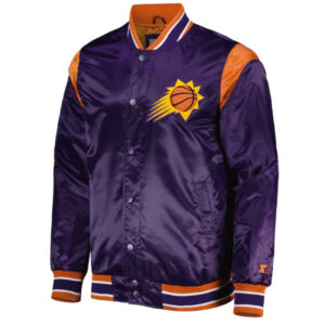 Phoenix Suns Force Play Purple Varsity Satin Jacket