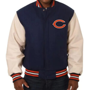 Nfl Chicago Bears Varsity Navy Blue Jacket