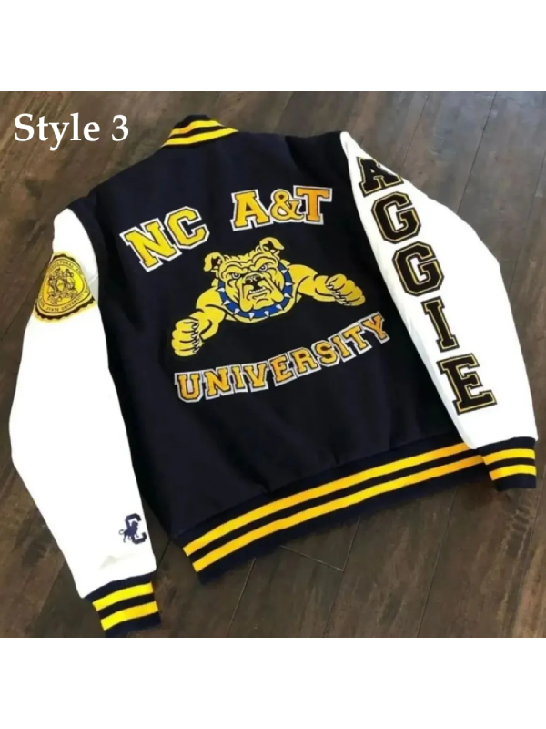 North Carolina A&T State University Aggie Pride Blue Varsity Jacket