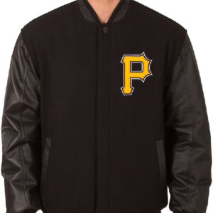 Pittsburgh Pirates Black Varsity Wool And Leather Jacket