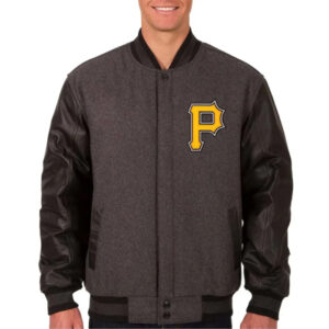 Pittsburgh Pirates Charcoal Black Varsity Jacket