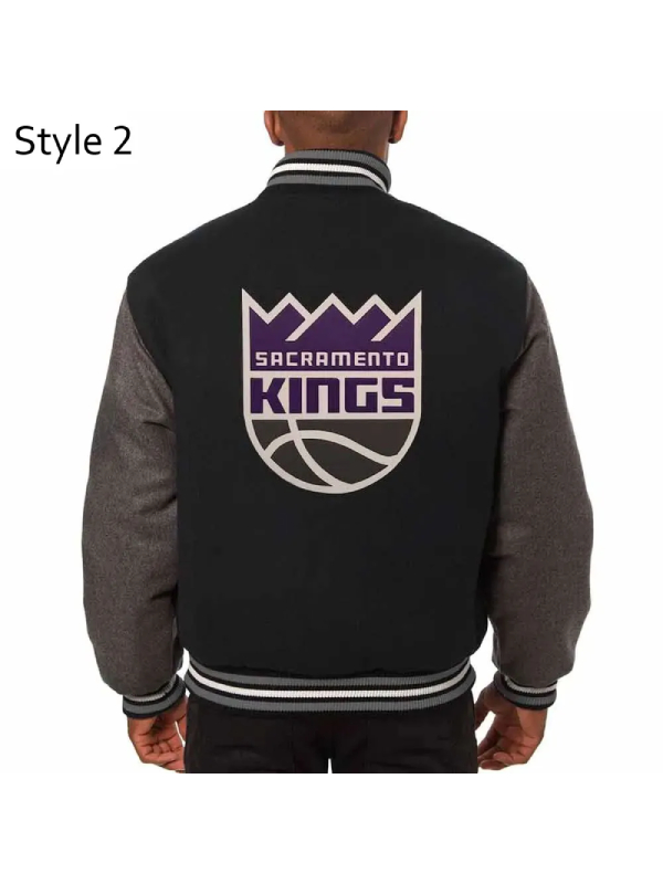 Sacramento Kings Black All Varsity Wool Jacket