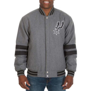 San Antonio Spurs Varsity Gray Wool Jacket