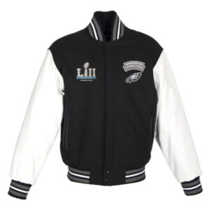 Super Bowl Champions Philadelphia Eagles Black Varsity Jacket