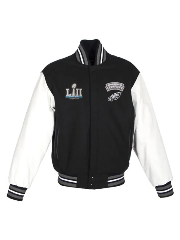 Super Bowl Champions Philadelphia Eagles Black Varsity Jacket