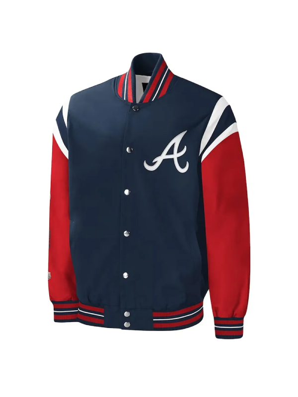 Atlanta Braves Title Holder Varsity Navy And Red Jacket