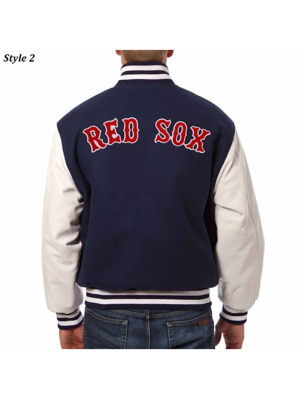 Boston Red Sox Navy And White Varsity Jacket