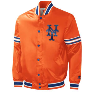 Ny Mets Slider Orange Satin Jacket