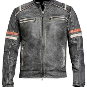 Will Ferrell Eurovision Cafe Racer Leather Jacket