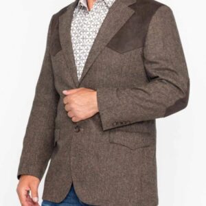 Cowboy Button Patched Western Sport Blazer