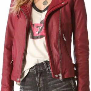 Castle Stana Katic Hot Red Leather Jacket