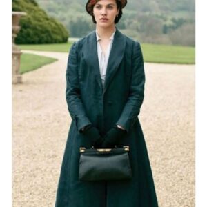 Downton Abbey A New Era Laura Carmichael Green Wool Coat