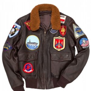 Top Gun Tom Cruise Bomber Leather Jacket With Removable Fur