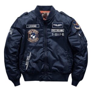 Hip Hop High Quality Thick Military Motorcycle Baseball Bomber Jacket