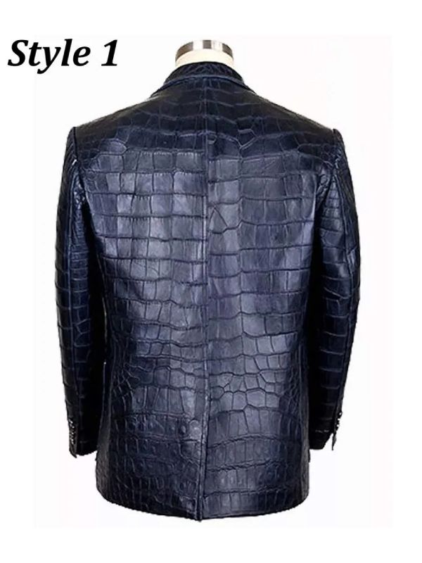 Luxury Crocodile Alligator Black Blazer