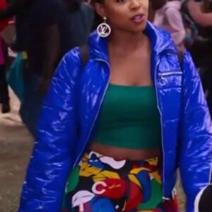 Mbali Hadebe Miseducation S01 Blue Puffer Jacket